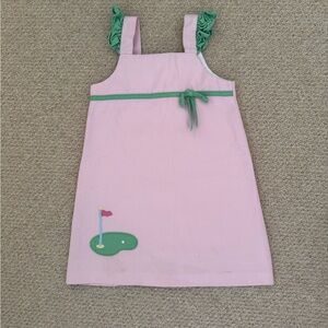Little English Pink and Green Golf Dress 3t